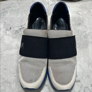 Michael Kors Men's White and Black Slip-On Sneakers